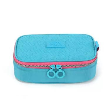 Imagem de Estojo Escolar Box UP4YOU Metalasse Verde Agua Luxcel