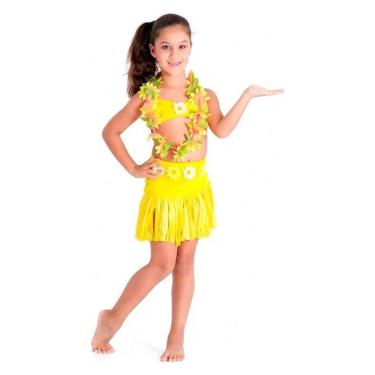 Imagem de Fantasia Havaiana Infantil Sortida de Carnaval Com Colar