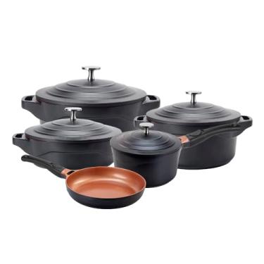 Imagem de Jogo De Panelas Le Cook Revestimento Cerâmico Black 5 Peças