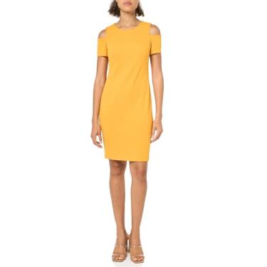 Imagem de Tommy Hilfiger Vestido feminino com ombro vazado, Girassol, 44
