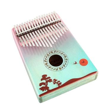 Imagem de 17 teclas Kalimba polegar piano dedo mini instrumento musical para iniciantes cromático kalimba marimba (2)