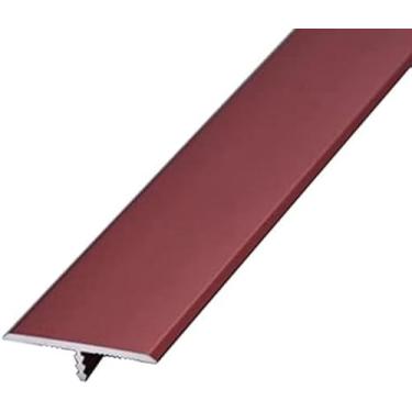Imagem de Tira de transição de piso de liga de alumínio de tira de limite para interior, tira de junção de piso de moldagem em T, faixa de borda de carpete, 90 cm/36 pol., vermelho, largura 4 cm/1,57