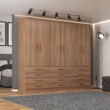 Imagem de Guarda-Roupa Casal New Mônaco 6 Portas 12 Gavetas Demolição - Evidência Móveis