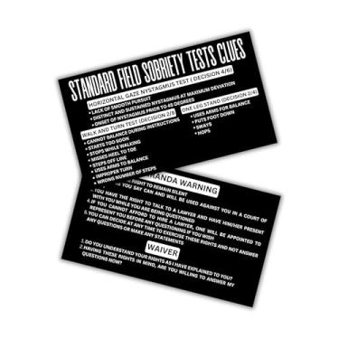 Imagem de Miranda Rights and Field Sobriety Test Cheat Sheet pacote com 30 cartões de visita tamanho carteira de 8,9 x 5 cm, equipamento de aviso de policiais de papel para colete, esposas, oração