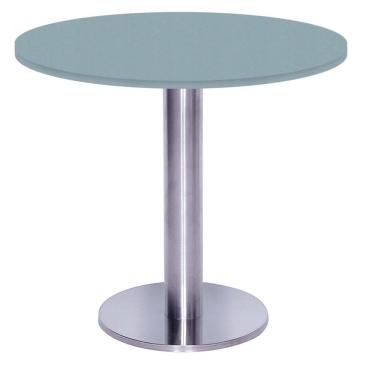 Imagem de Mesa Beta Big Inox 75 cm (Alt) Disco Redondo Tampo MDP Redondo 70 cm (Larg) x 2,50 cm (Alt) Cinza