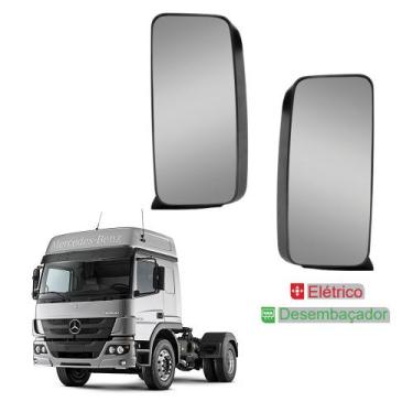 Imagem de Par Retrovisor p MB Axor Atego 2008 c Desembaçador Elétrico - Fabbof