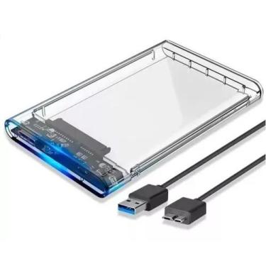 Imagem de Case HD Externo Transparente USB 3.0