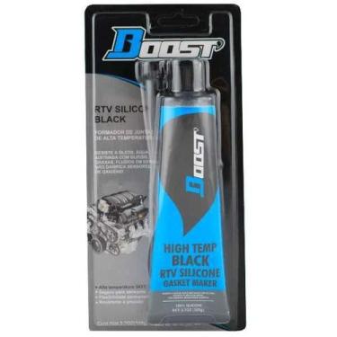 Imagem de Cola de silicone alta temperatura preto 105g - boost