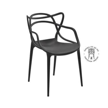 Imagem de Cadeira De Jantar Allegra Pp Preta Rivatti
