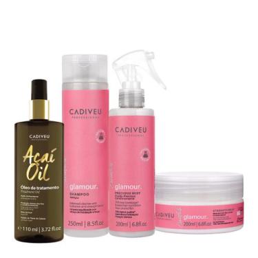 Imagem de Kit Cadiveu Professional Essentials Glamour Shampoo Máscara Fluido e A