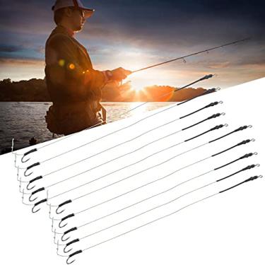 Imagem de Gancho de linha de pesca, 5 conjuntos de aparelhos de cabelo para pesca, suporte de carga forte para acessórios de pesca(11#)