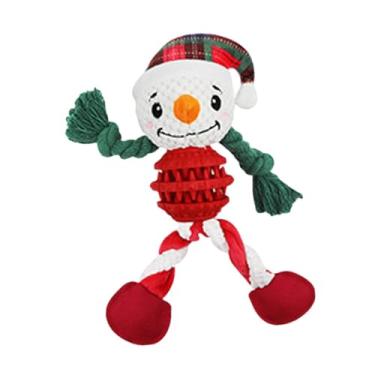Imagem de Generic Brinquedo de Natal para Cães, Pelúcia Interativa para Pets, Jogo de Busca E Mastigação, Boneco de Neve de Natal