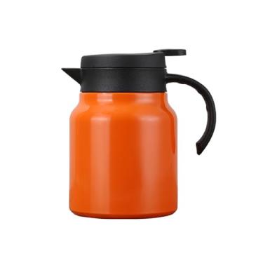 Imagem de Garrafa térmica de aço inoxidável, dispensador de água com isolamento a vácuo de parede dupla, jarra de café e bebidas, mantém as bebidas frias ou quentes por horas (laranja, 963 g)