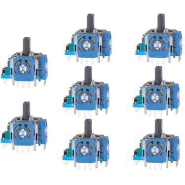 Imagem de Ikpek Substituição de 8 peças de joysticks para controle DualSense PS5, sensor analógico 3D, roda, polegar, joystick, módulo de substituição para controle PlayStation 5