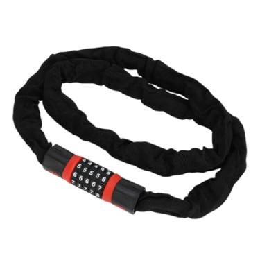 Imagem de Hihaha Cadeado para bicicleta/cadeado de combinação de corrente de segurança para bicicleta de montanha bicicleta de estrada/bloqueio de bicicleta de 5 dígitos reinicializável aço carbono 150 cm / 1