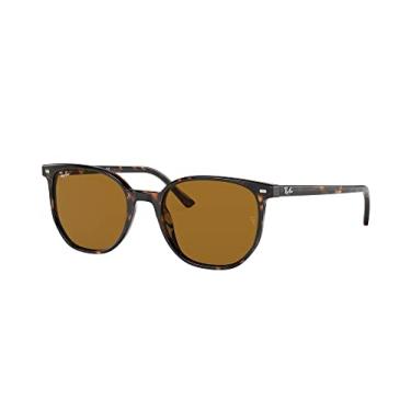 Imagem de Ray-Ban Óculos de sol quadrados RB2197F Elliot Low Bridge Fit, Havana/marrom, 54 mm