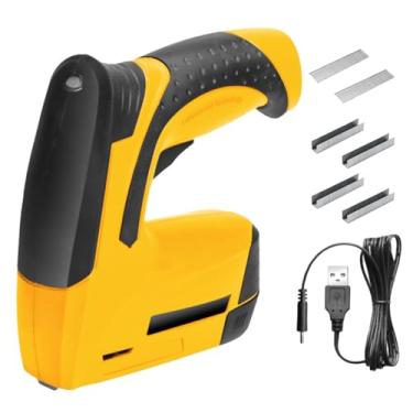 Imagem de Conjunto de pistolas de pregos alimentadas por bateria USB, 95 pregos/min, interruptor de segurança, grampeador elétrico de 4,2 V 2000 Mah, 3 métodos de pregos, 3000 pregos e carregador rápido, para