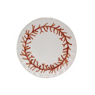 Imagem de Prato Sobremesa de Cerâmica Coral Relevo Coral 20cm - Luiz Salvador