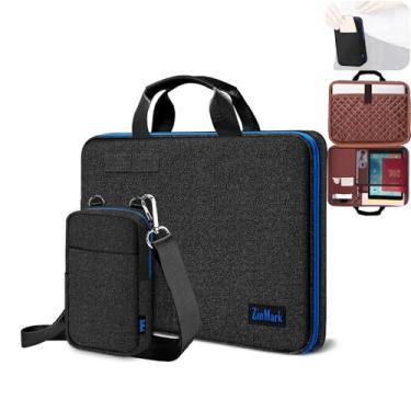 Imagem de Capa para laptop Pasta de 15,6 polegadas Proteção de nível militar com bolsa de cinto destacável, compatível com todos os modelos de MacBook Pro de 15-16 polegadas e notebooks Chromebooks mais