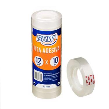 Imagem de Fita Adesiva 12X10mm Transparente 12 Rolos BRW