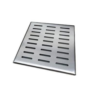 Imagem de Ralo Quadrado Grelha Inox 30x30 com Tela e Aro - Ficone & Reis 