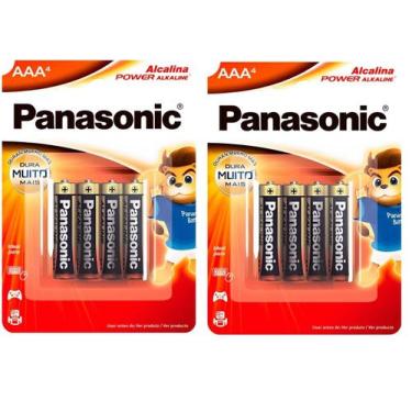 Imagem de 8 Pilha Panasonic Alcalina Palito Aaa - 2 Cartelas