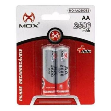 Imagem de Pilha Recarregavél Aa 2600mah 2 Unidades Mox - DC IMPORTAÇÃO