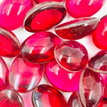 Imagem de Colagem Pedra Cristal Quartz 18x13mm  Ruby 20pçs 80g Biju. - Macall