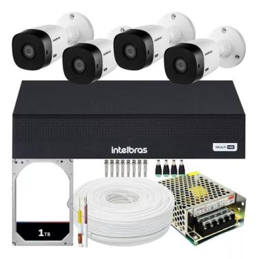 Imagem de Kit 4 Câmeras Intelbras Vhl 1220b Full Hd Dvr De 8ch 1008-c