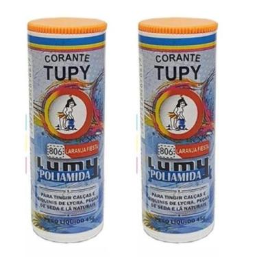 Imagem de Corante Tupy Lumy Poliamida  para lycra, seda, lã  frasco 45g, Laranja