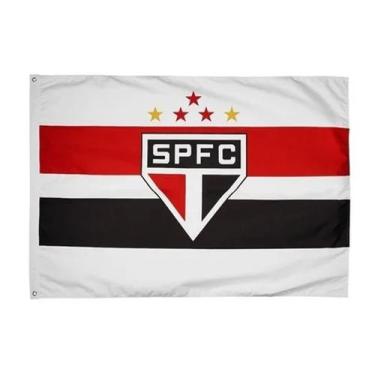 Imagem de Bandeira Oficial Do São Paulo 1,13x1,61m Dupla Face 2,5 Panos - BC ART