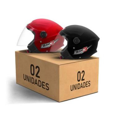 Imagem de Kit 2 Capacetes New Liberty 3 Abertos Pro Tork Moto Masculino Feminino