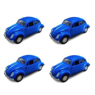 Imagem de Kit 4x Brinquedo carrinho Fusca de propulsão - AP TOYS