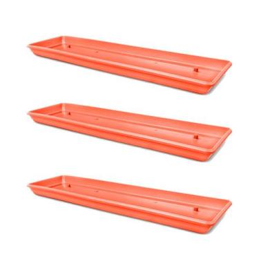 Imagem de Prato Para Jardineira Floreira Cerâmica 35cm Nutriplan Kit 3