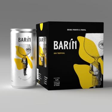 Imagem de Gin Tropical BARIN - pack com 4 latas
