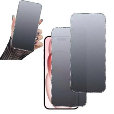 Imagem de WIRIXSYD 2 películas protetoras de tela fosca com glitter para iPhone 12 Pro Max, vidro temperado brilhante brilhante brilhante para iPhone 12 Pro Max de 6,7 polegadas