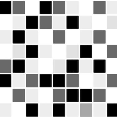 Imagem de Papel De Parede Pastilha Preto Branco Cinza Adesivo Cozinha