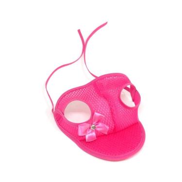 Imagem de Boné para Cachorro com viseira  cor rosa aerado  tamanho P