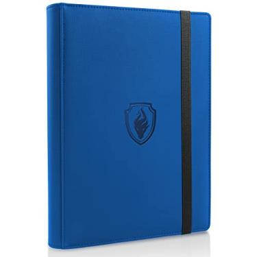 Imagem de Fabmaker Pasta De Cartão Premium Com 9 Bolsos, Pasta De Cartão Comercial Com Capa De Pu Para 360 Cartas, Álbum De Coleção De Cartões Resistente, Pastas De Porta-Cartões Para Yugioh, Mtg, Tcg, Cartas D