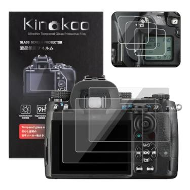 Imagem de kinokoo Protetor de tela para Pentax K-3 Mark III - Película de vidro temperado com dureza 9H de 0,25 mm para câmera digital Pentax K3 Mark III com película macia sem bolhas/antiarranhões (pacote com