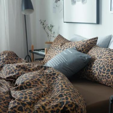 Imagem de mixinni King Size Leopardo Padrão Animal Cheetah Impresso Cama Pilowcase Capa de Almofada de Microfibra Macia 50 x 91 cm Conjunto de 2 (Rei, Leopardo)