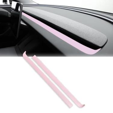 Imagem de YJ M3 Highland 2024 2023 Adesivo de cobertura de ventilação de ar condicionado frontal para console central (rosa fosco, modelo 3 Highland)