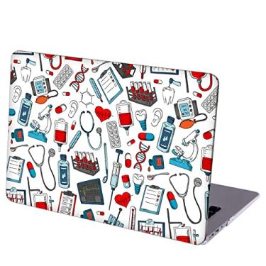 Imagem de MINGDAO Capa compatível com MacBook Pro de 13 polegadas, capa protetora rígida com capa de teclado (M1 A2338 A2289 A2251 A2159 A1989 A1706 A1708, versão 2016-2020) - Ícones médicos-6
