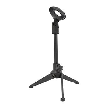 Imagem de Microfone Desktop Tripod Mini Table Portátil Stand Ajustável MIC Stand MIC Clip Suport Dobrável Design: EAS Microfone de Microfone Tripodtable MIC Ajustável Standable Ajustável