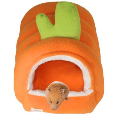 Imagem de Cama suspensa de hamster de rato, casa de rede, desenho animado, pequeno animal, cabana, ninho, brinquedo fofo para ratos, planador de açúcar, hamster anão, porquinho-da-índia, pássaro, papagaio