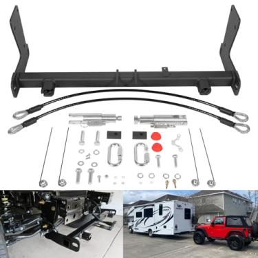 Imagem de Bonbo BX1139 Placa de Base de Substituição para Blue OX Compatível com Jeep Wrangler JL JLU Unlimited 2018-2022 2023 Todos os Modelos com Amortecedor Padrão