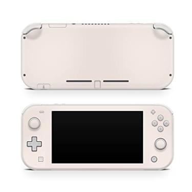 Imagem de TACKY DESIGN Adesivo de cor sólida compatível com Nintendo Switch Lite, capa clássica para Nintendo Switch Lite, decalque de vinil premium 3M (marrom pastel)