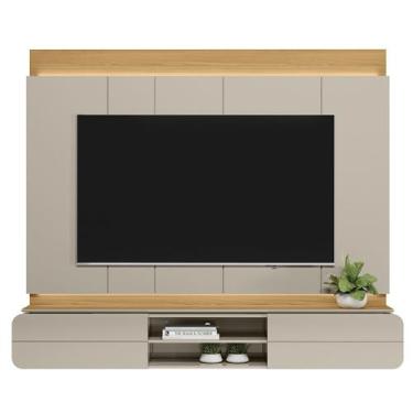 Imagem de Painel Home Vila Real TV até 75" Cor Tauari e Off White Com 200x173-Ed