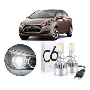 Imagem de Par Lampada Super Leds Branca Para Farol Baixo E Alto Modelo Hb20 - kn