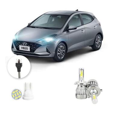 Imagem de Lampadas Led Hyundai Hb20 2020 A 2022 H4 20000lm - V10, Branco